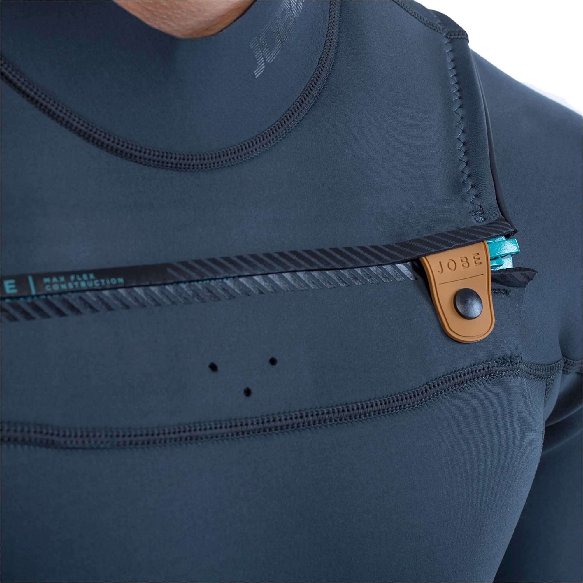 2026 Jobe Perth Heren 3/2mm Borst Ritssluiting Shorty Wetsuit 303620003 - Grey